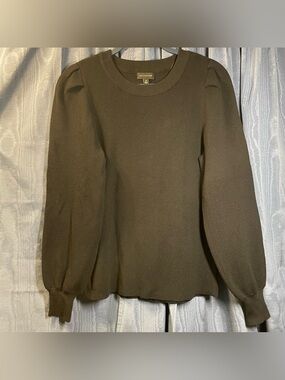 The Limited Pleated Shoulders Black Sweater Size M